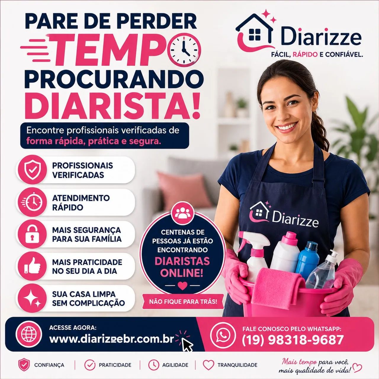 ? Diarista de Confiança | Agende Online em Minutos