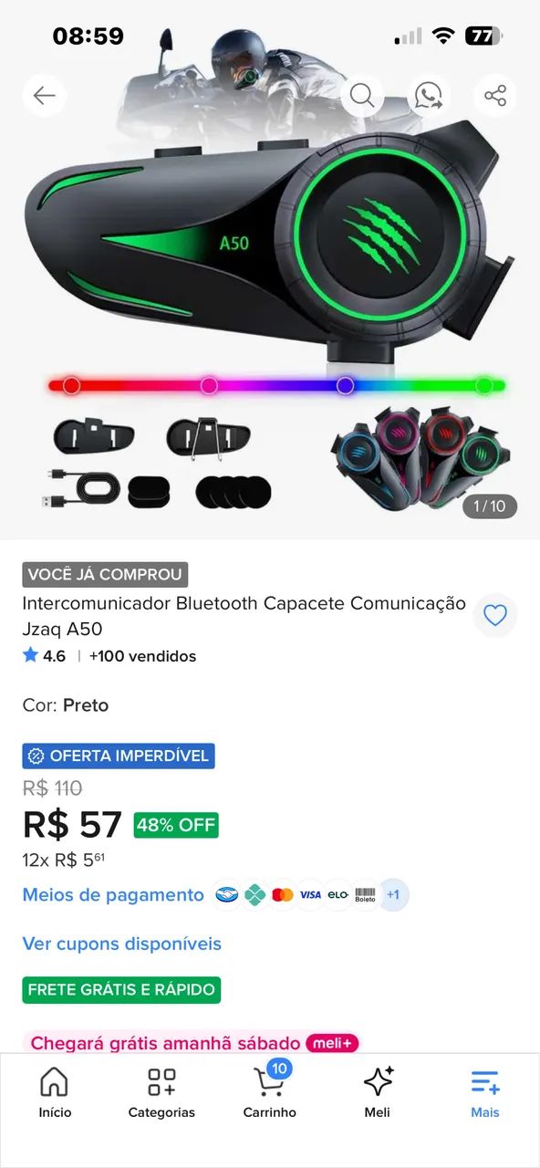 Vendo capacete