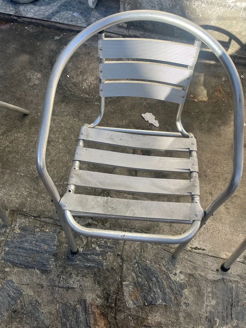 5 Cadeiras de terraço em alumínio inox - Foto 3