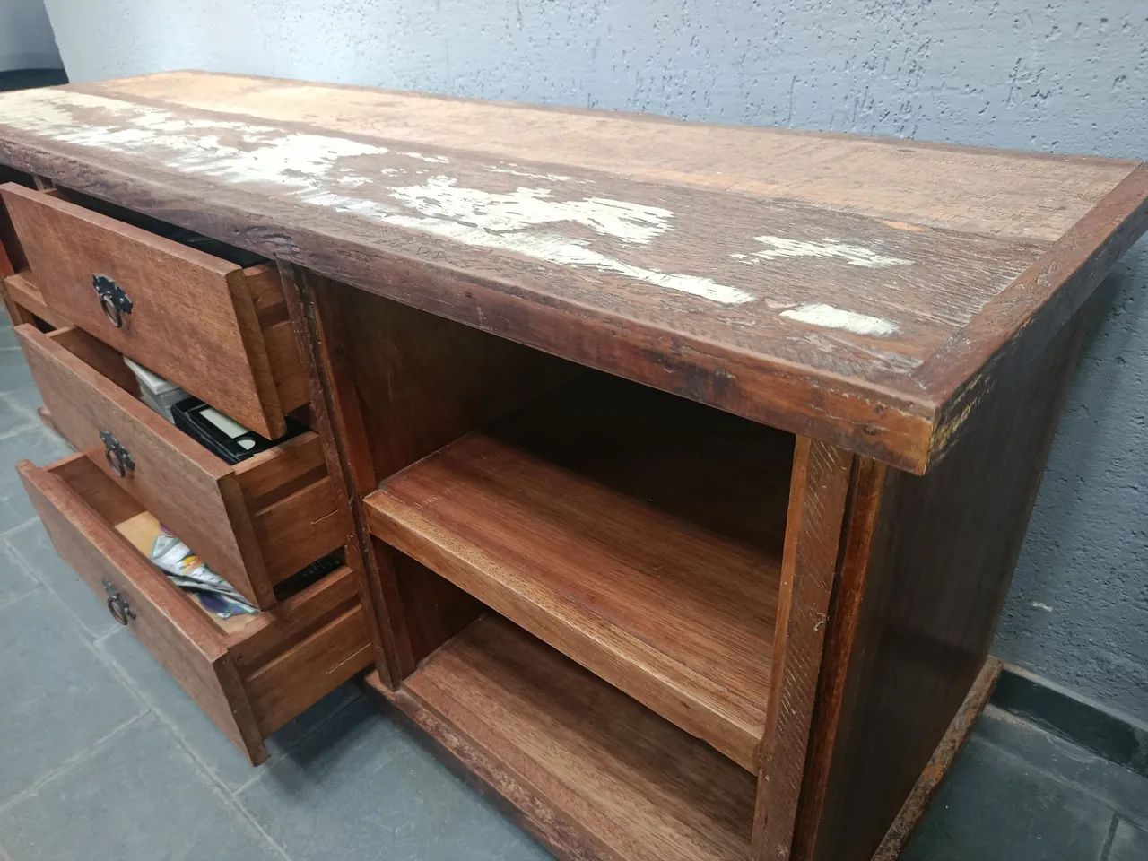 Rack rustico madeira maciça  - Foto 3