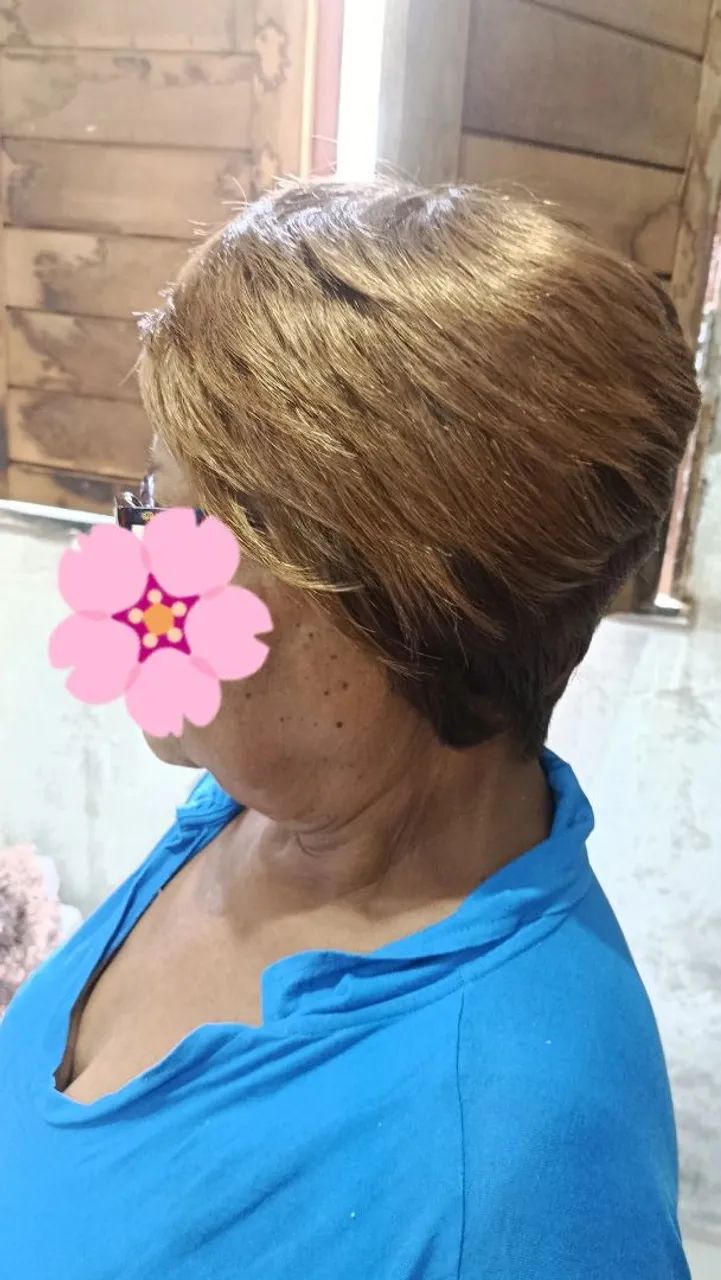 Peruca de cabelo sintético curto  - Foto 2