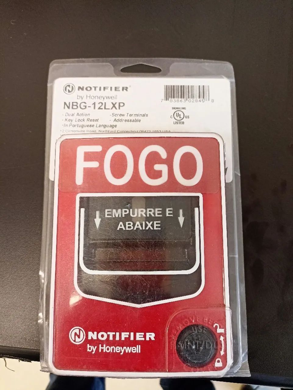 Acionador manual endereçável Notifier Nbg-12lxp
