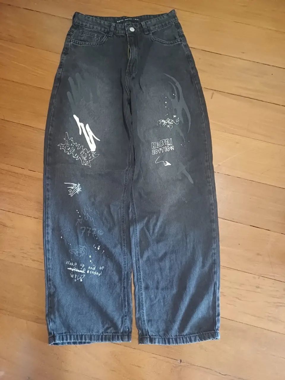 calça baggy renner preta - Foto 4
