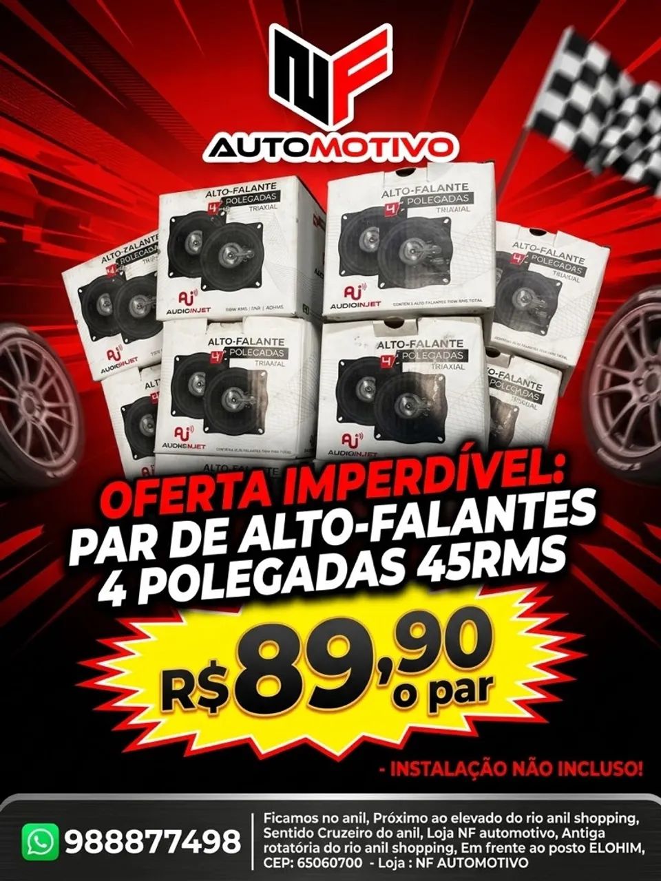 Alto falantes 4 polegadas 