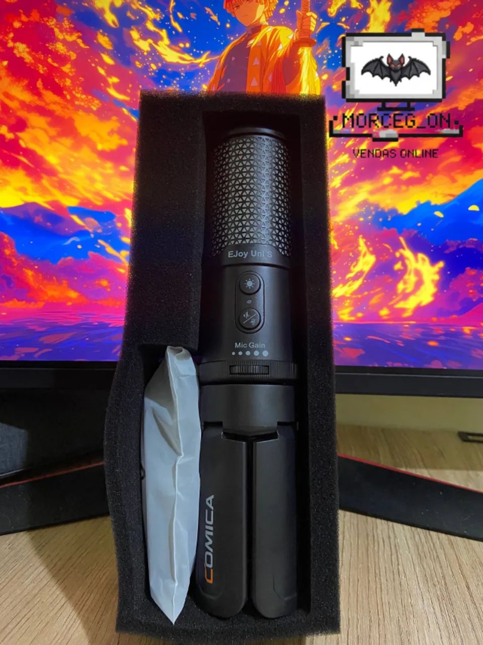 Microfone Gamer COMICA EJoy Uni S RGB USB - Foto 3