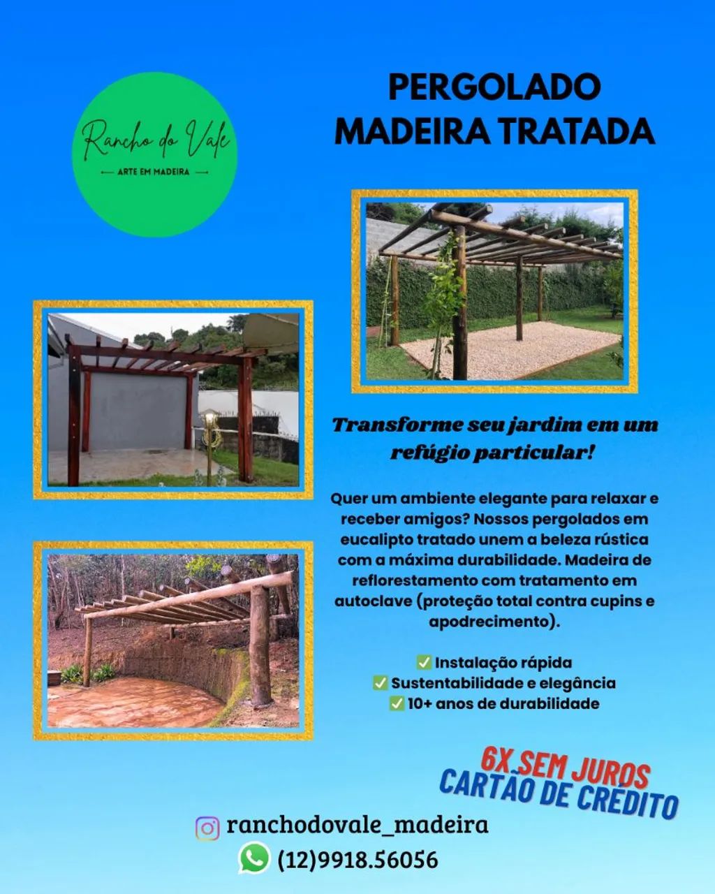 PERGOLADO MADEIRA TRATADA