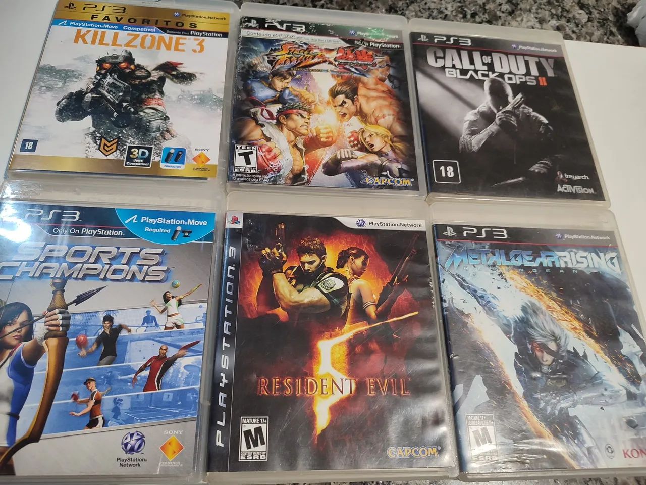 Jogos PS3 Capas Danificadas Funcionando Completos Resident Evil Killzone CoD Metal Gear 