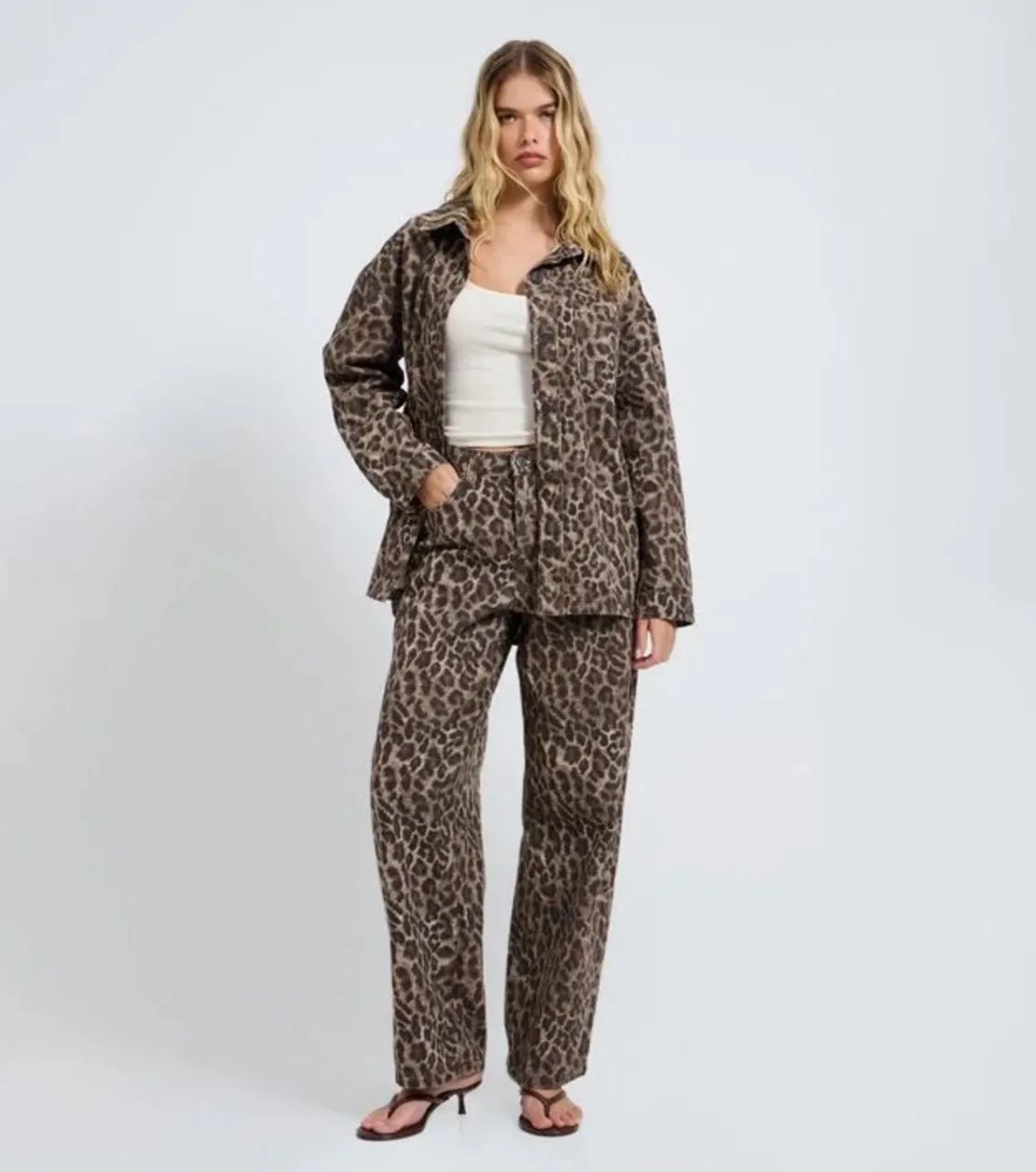 Conjunto jeans animal print gg