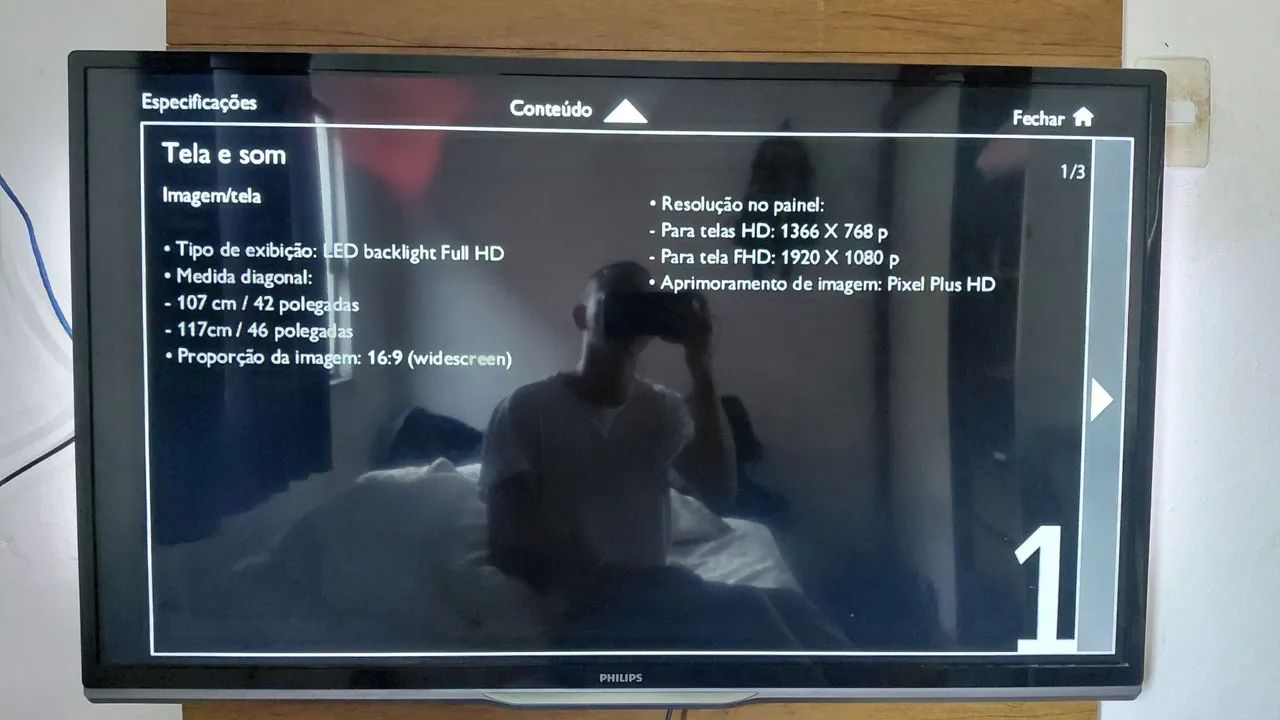 Televisão Philips 42 polegadas S/ Controle  - Foto 4