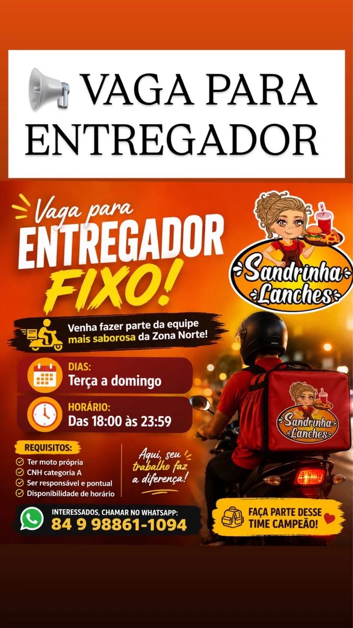 Vagar para entregador 