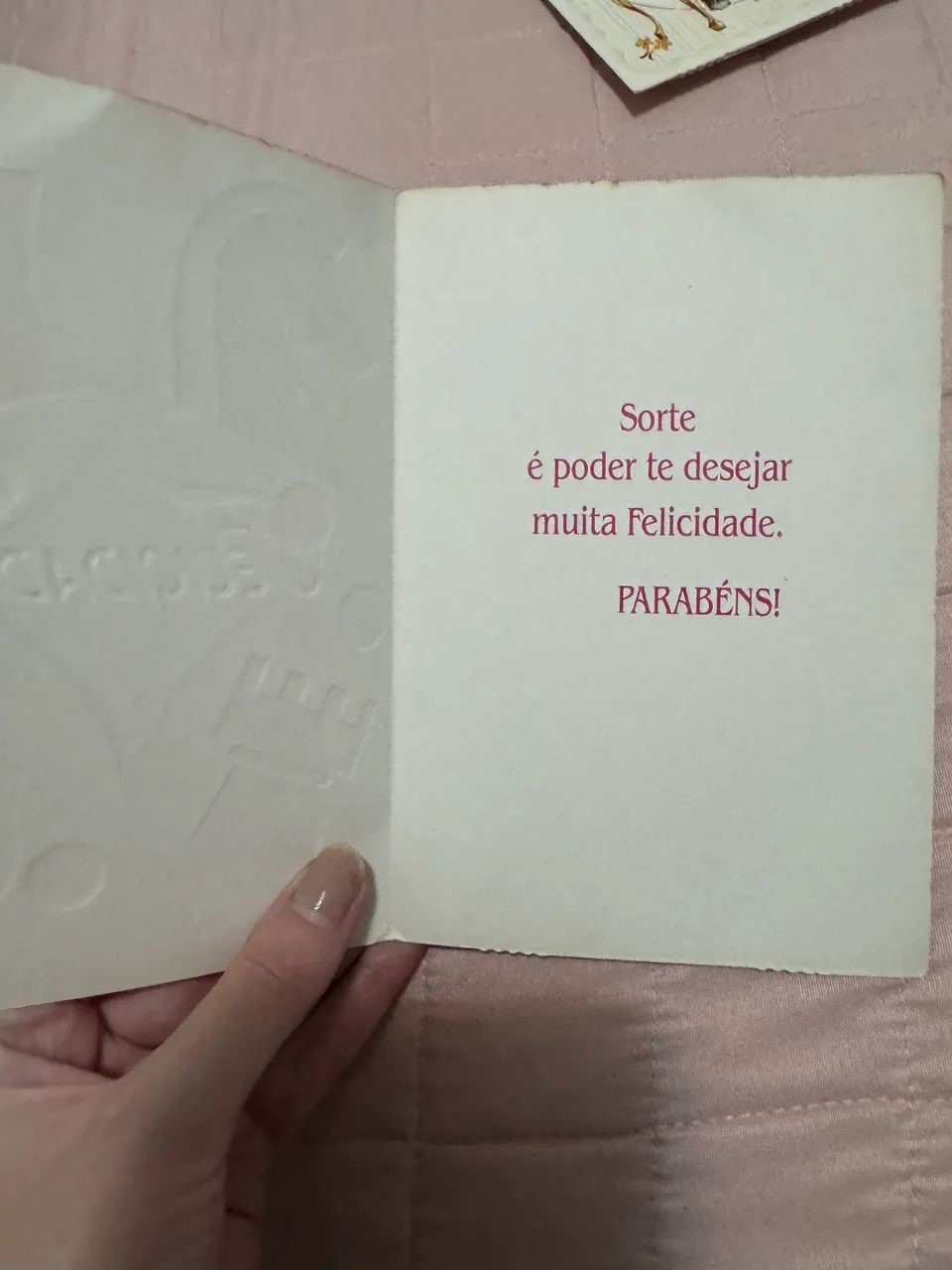 Cartão raro e antigo Felicidades  - Foto 2