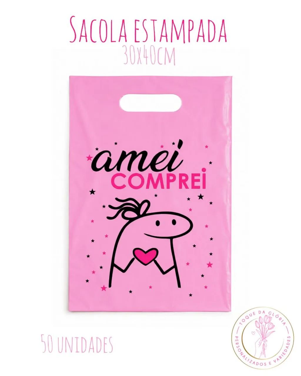 Sacola 30x40cm estampada ( Não personalizamos )