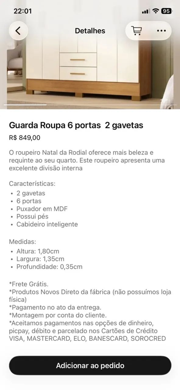 Guarda roupa NOVO - Foto 4