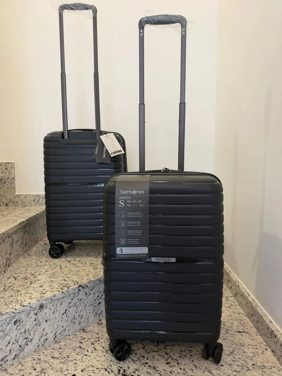 Mala De Bordo Samsonite Horizons Pequenta Preta Nova - Foto 2