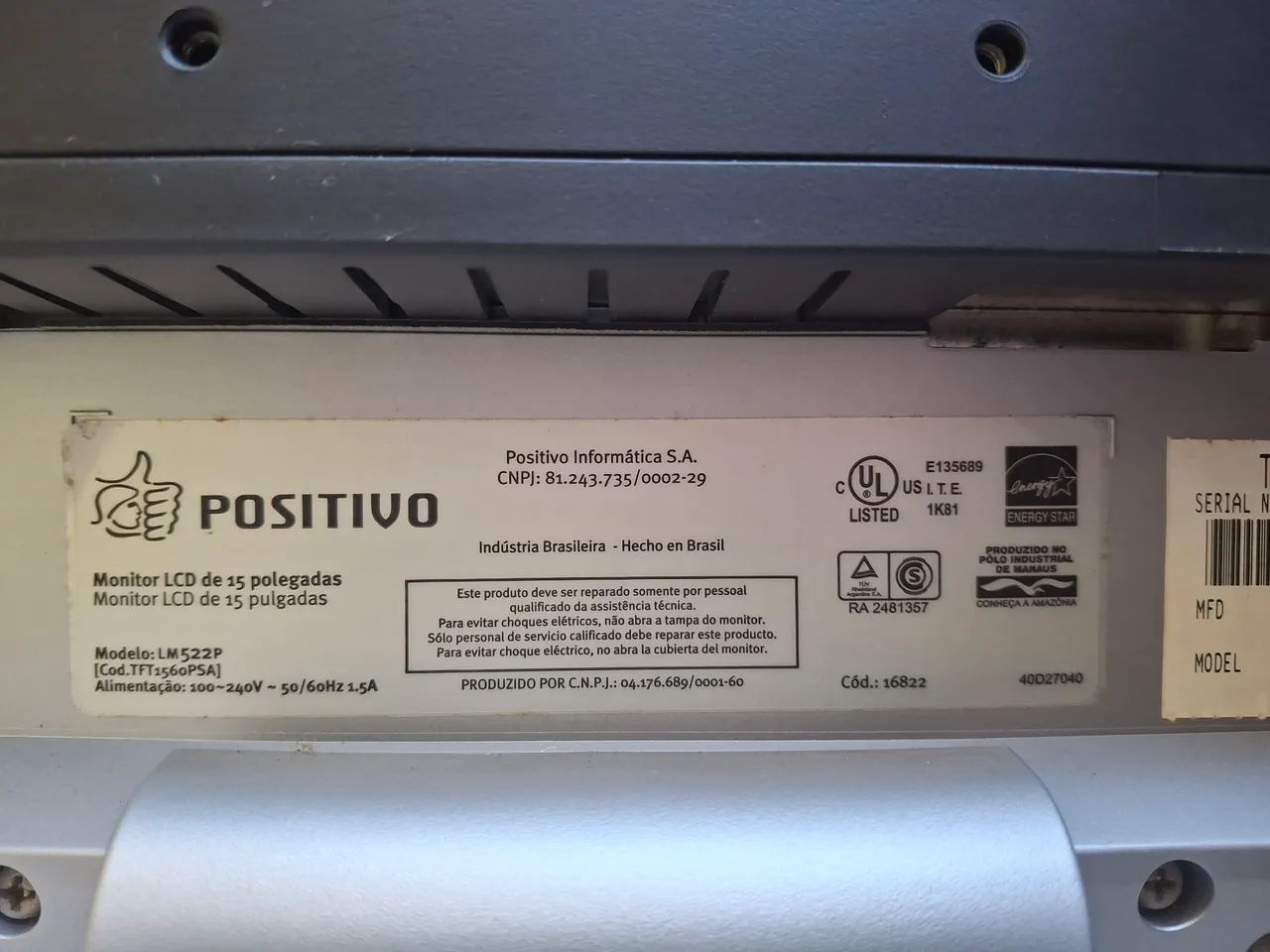 Computador CPU COM FONTE QUEIMADA,GABINETE,MOUSE,TELA 15 POLEGADAS - Foto 3