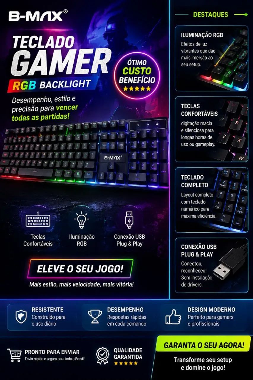 VENDO TECLADO GAMER 