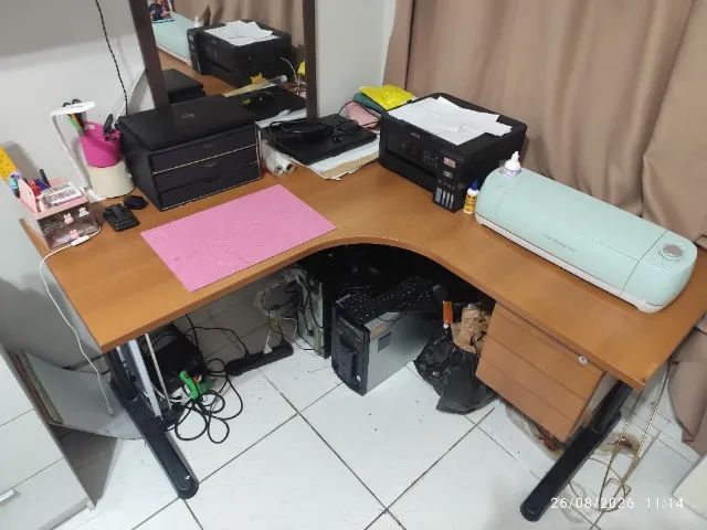 Mesa de escritório em L 1,50x1,50 