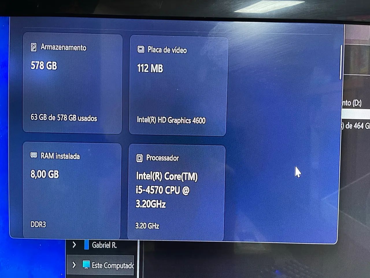 CPU i5 8GB RAM e 578GB Armazenamento - Foto 5