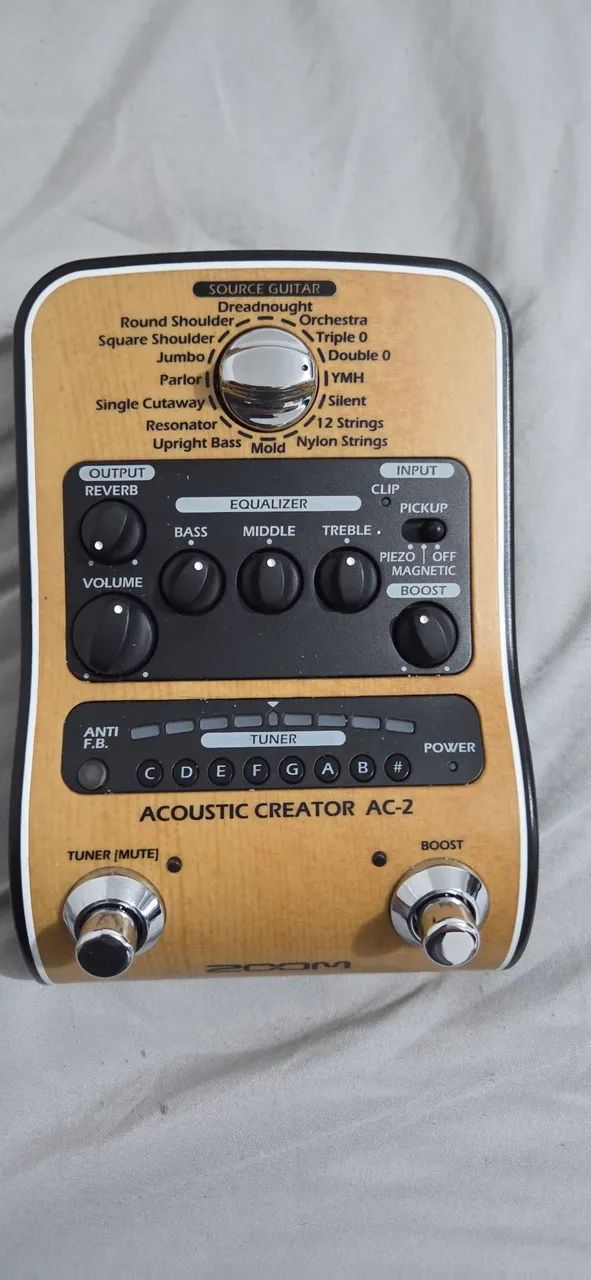 Pedal de Preamp Violão Zoom Ac2 