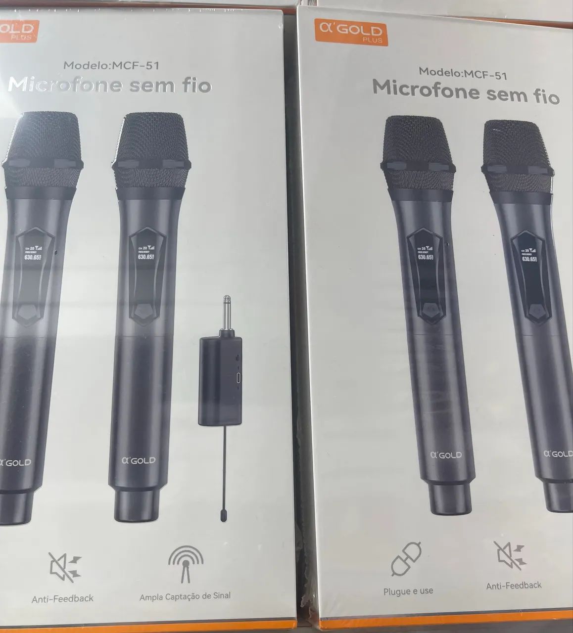 Microfones Sem Fio A'gold Plus Mcf-51 Profissional