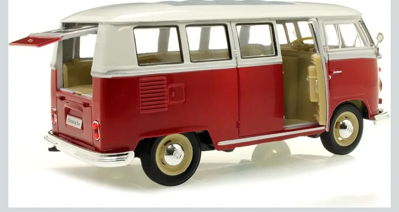 MINIATURA 1/24 VW KOMBI T1 1963 VERMELHA - Foto 4