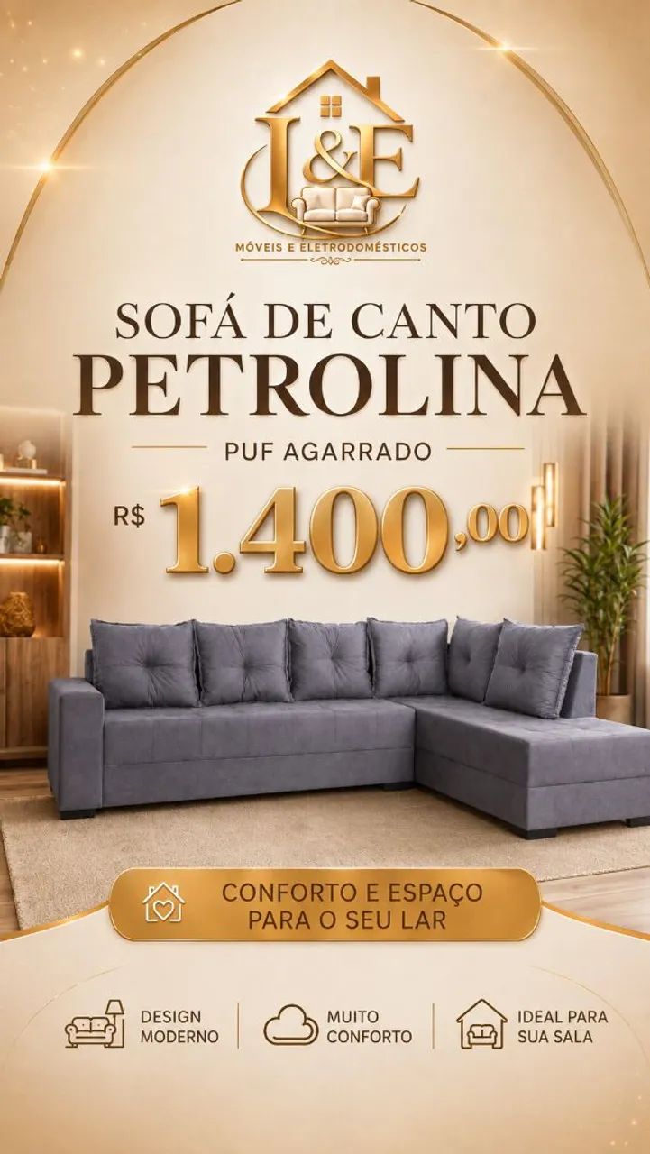 Sofá  canto Petrolina 