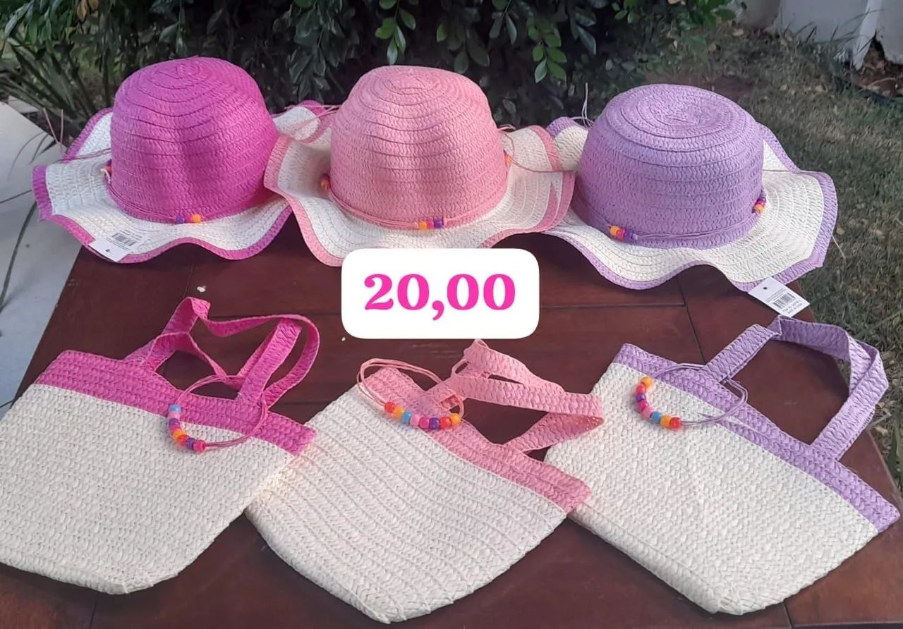 VENDO CONJUNTO DE CHAPÉU + BOLSA