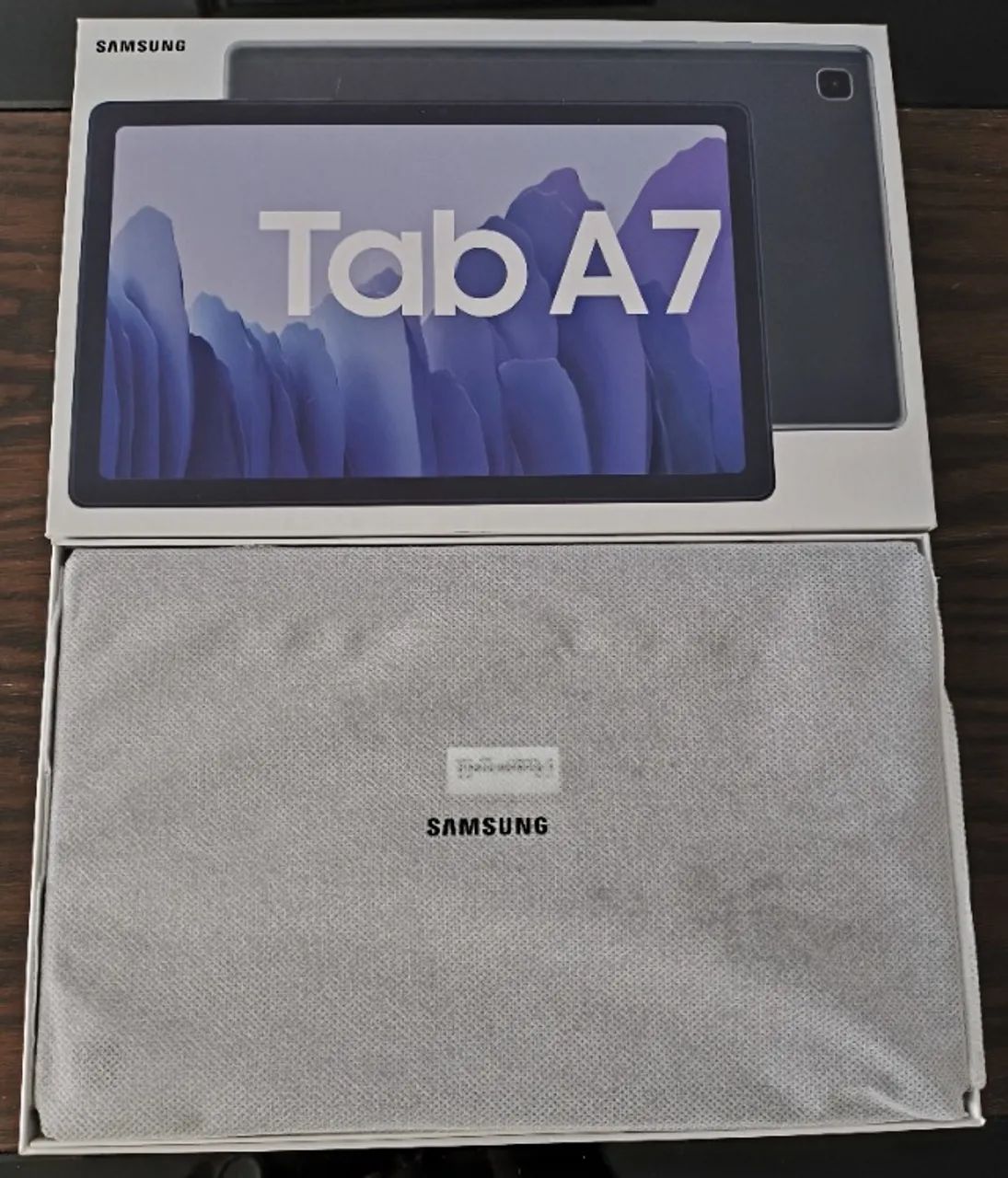 Tablet Samsung A7 na caixa