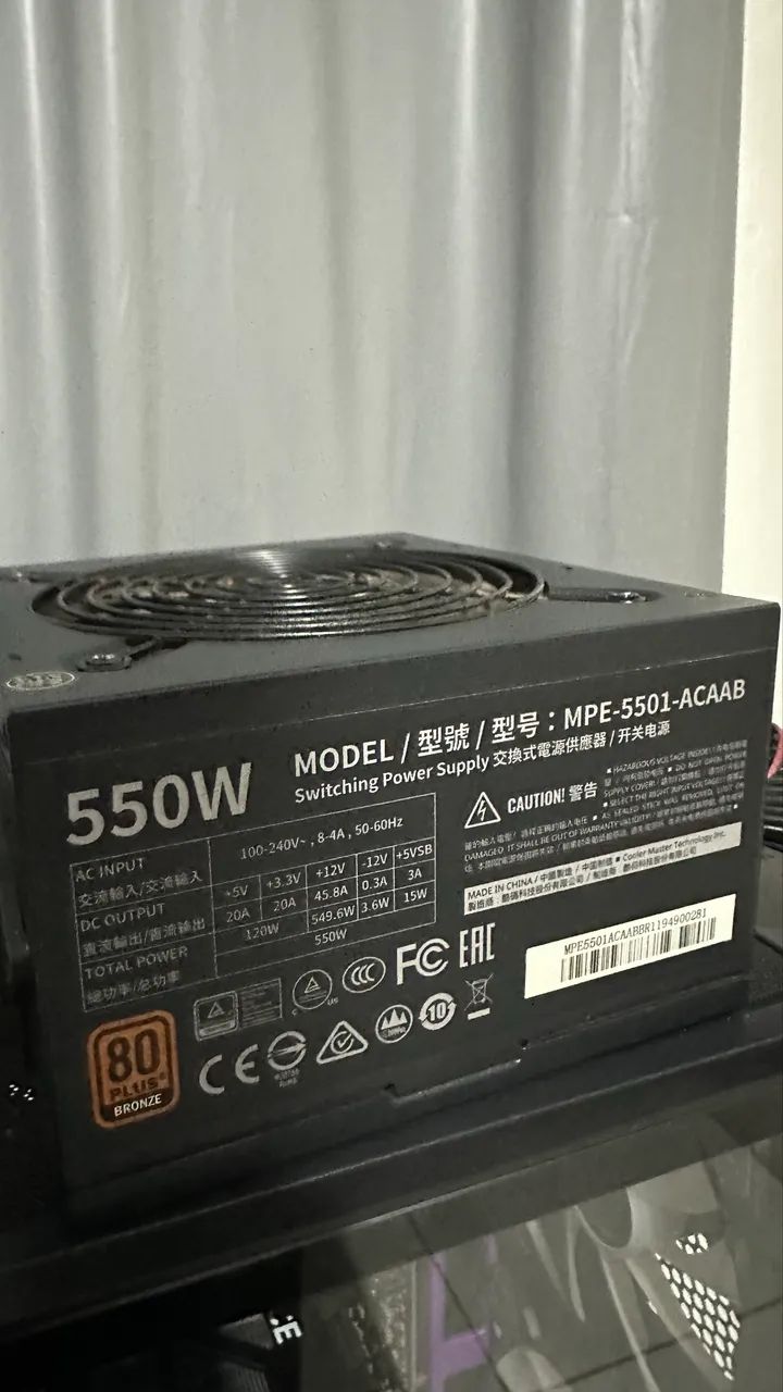 Fonte PC Cooler Master 550w 80 plus - Foto 2