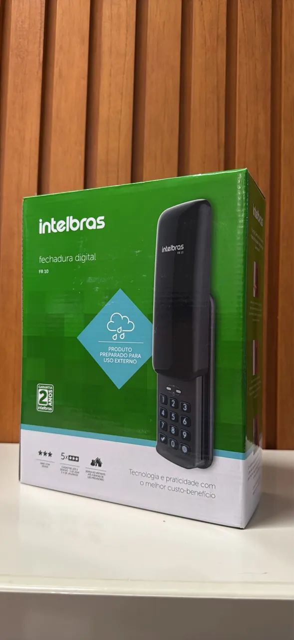 Fechadura Digital Para Uso Interno e Externo FR 10 Preto Intelbras