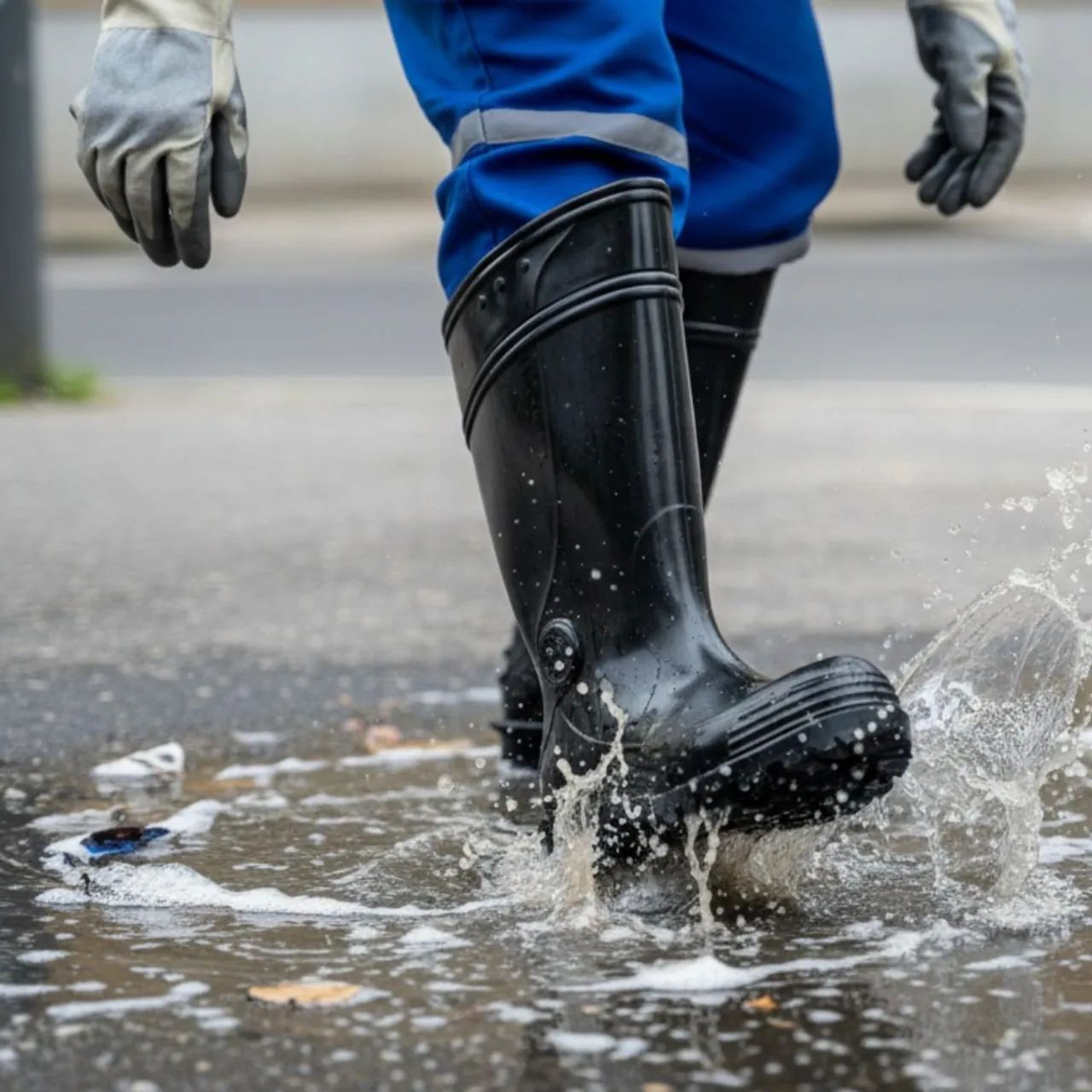 Botas de borracha cano longo impermeável  - Foto 4