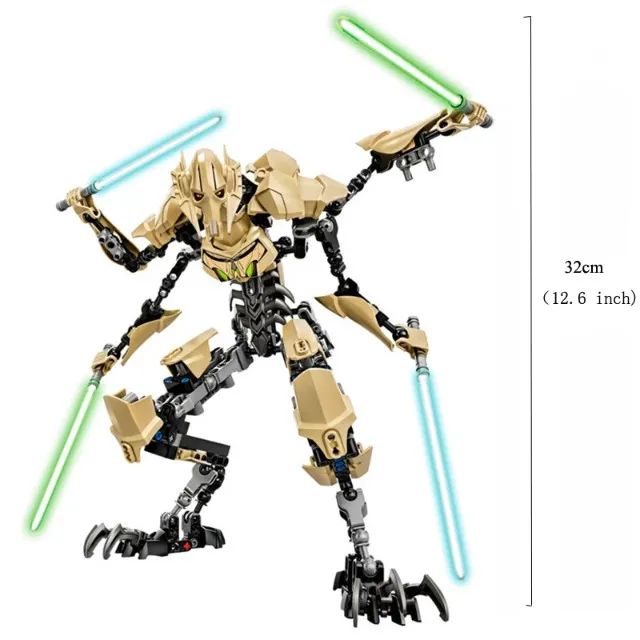Action Figure do General Grievous - Boneco Star Wars 32cm Blocos de Construção Lego