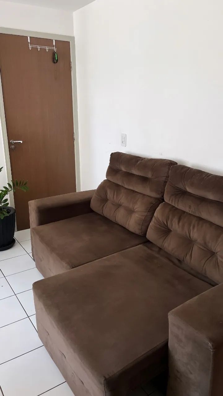 Sofá 3 Lugares Retrátil e Reclinável - Suede Marrom, Confortável e Espaçoso - Foto 2