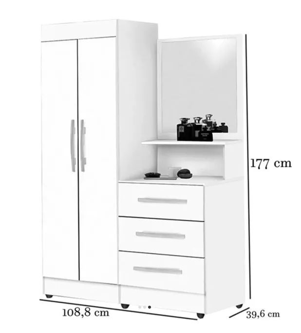 Guarda Roupa Primus Onix Branco - Foto 3
