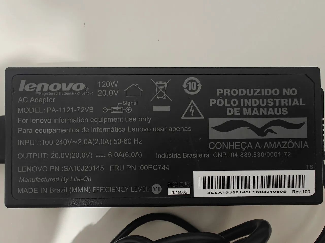 Fonte Laptop 120W 20V