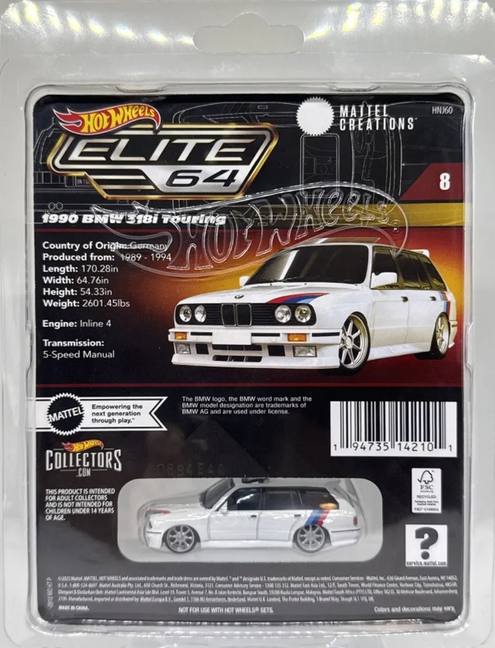Hot Wheels 1990 BMW 318i Touring Elite 64 - Foto 4