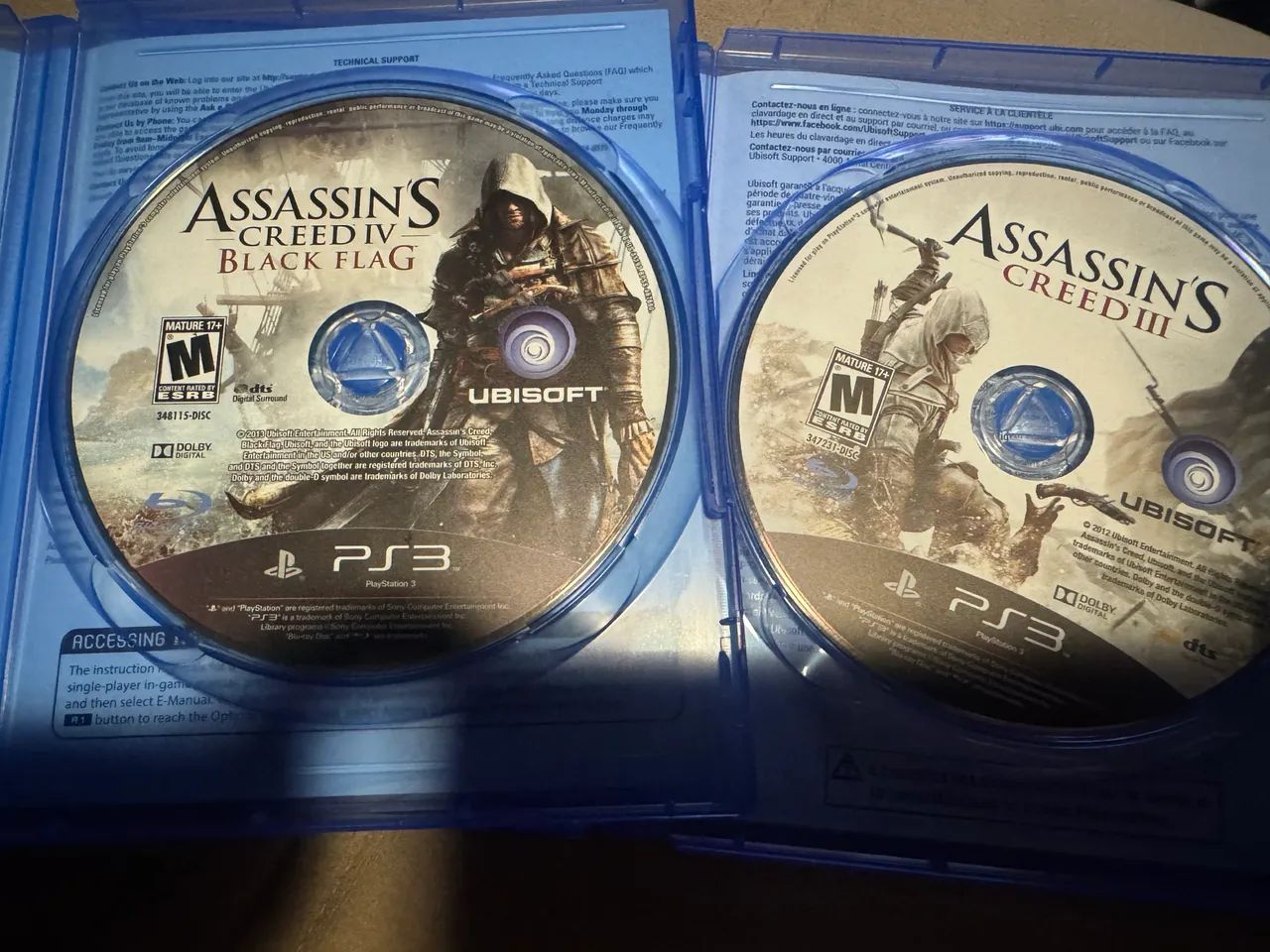 Assassins creed 3 e 4 ps3