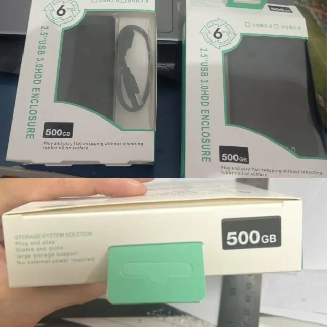 HS EXTERNO 500GB CAPACIDADE REAL