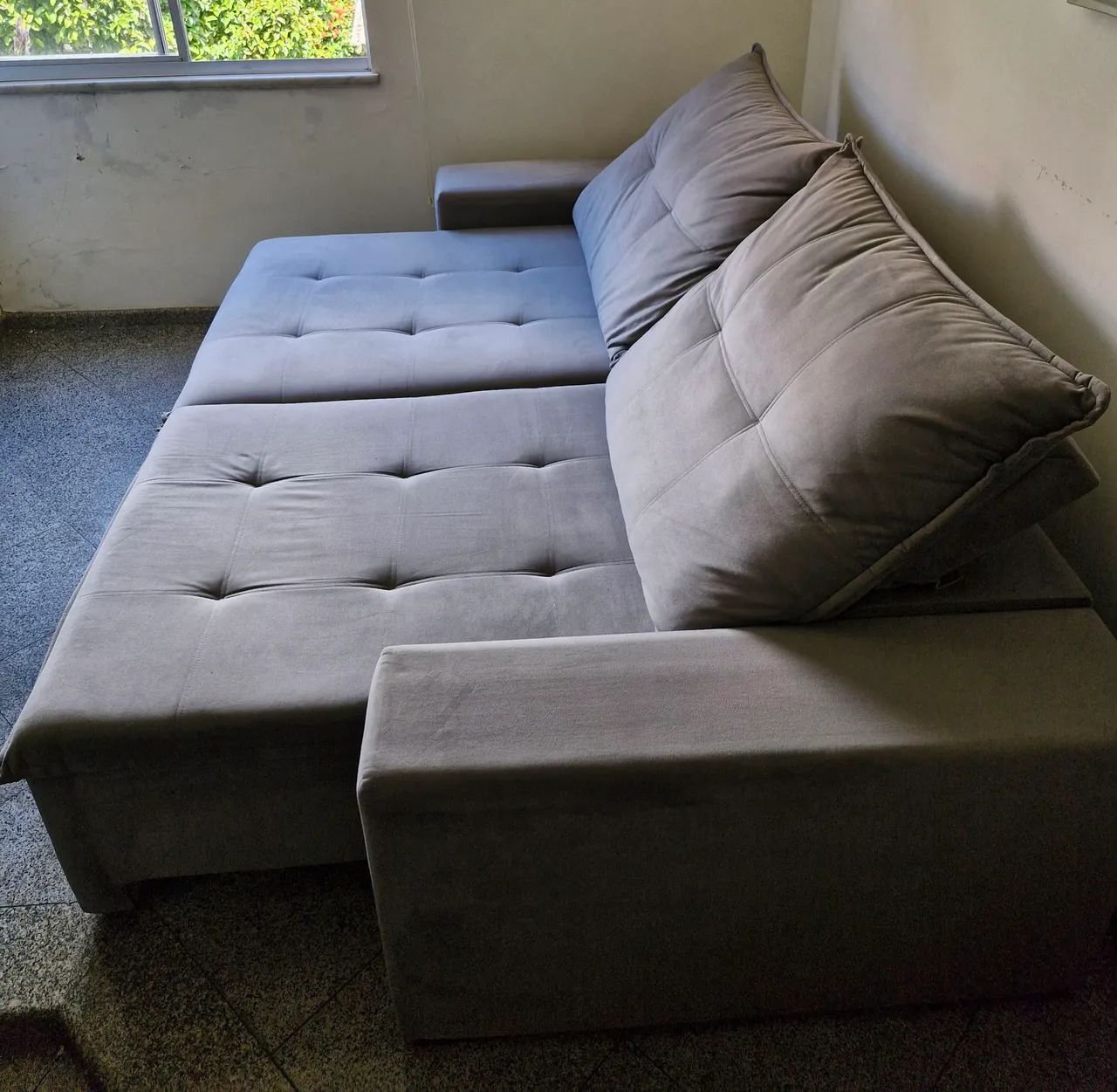 Sofá 4 lugares todo Chaise retrátil  - Foto 3
