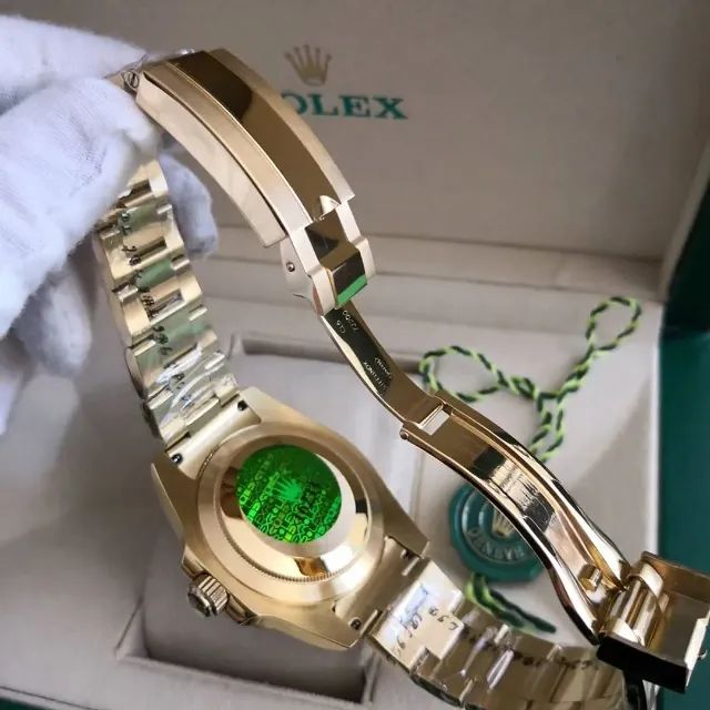 Relógio ROLEX SUBMARINER AUTOMÁTICO DOURADO MOSTRADOR PRETO - Foto 3