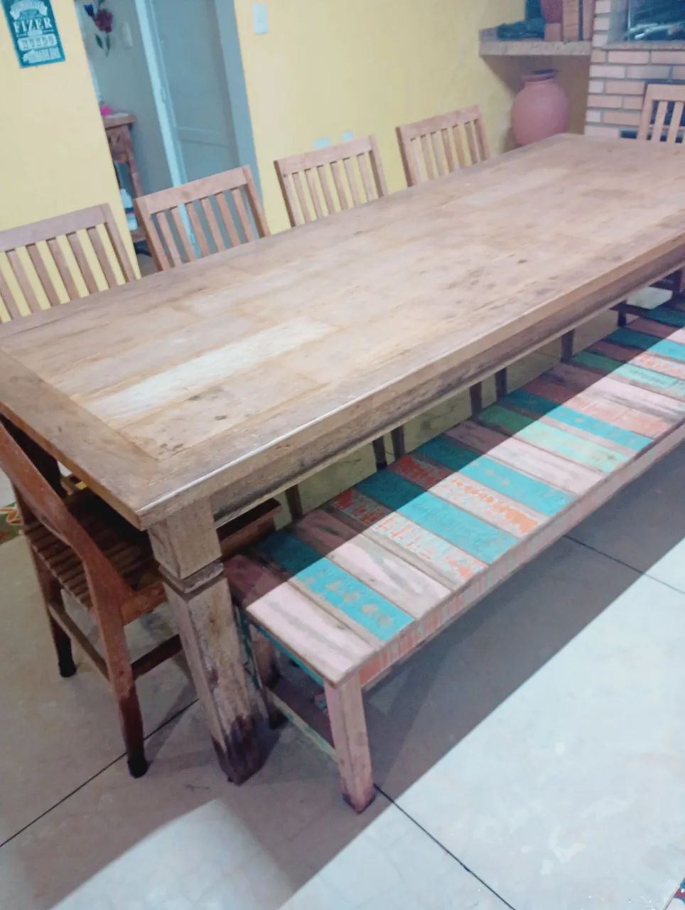 Vendo mesa de madeira de demolição  - Foto 4