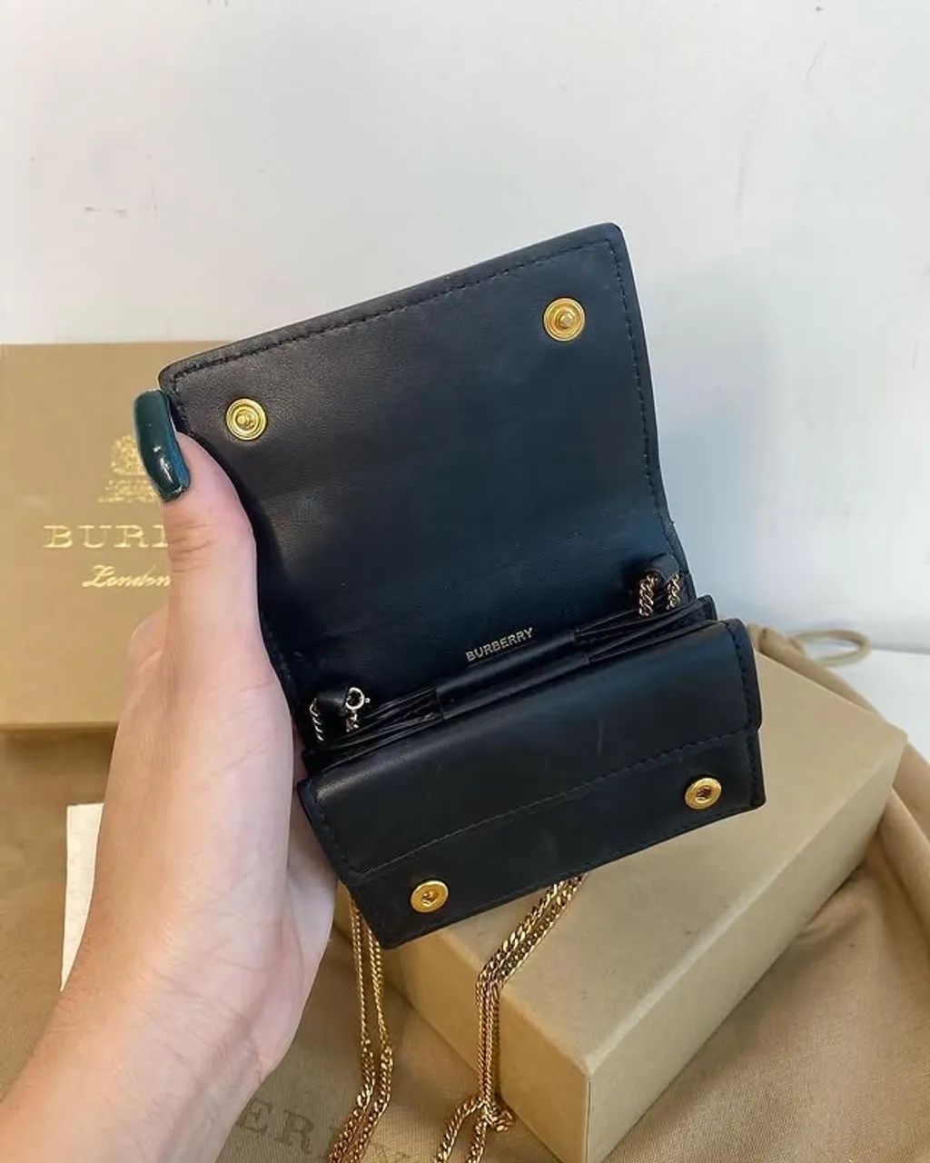 Burberry 8011333  Card Holder - Black  Peça exclusiva. - Foto 2