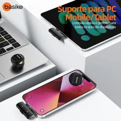 Microfone de Lapela Basike Cancelado de ruídos.  - Foto 3