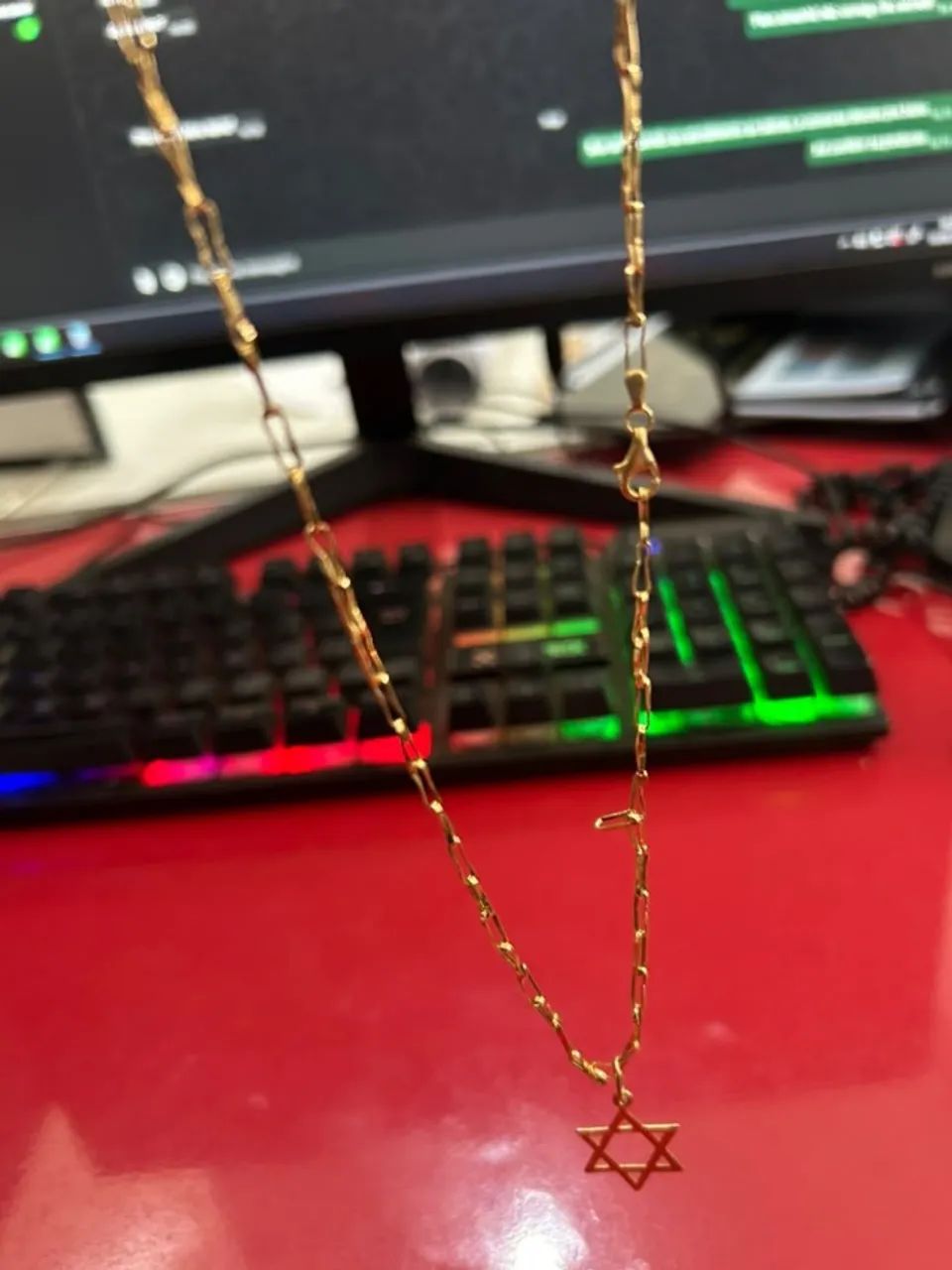 Corrente de Ouro Com Pingente 4.2 gramas - Foto 2