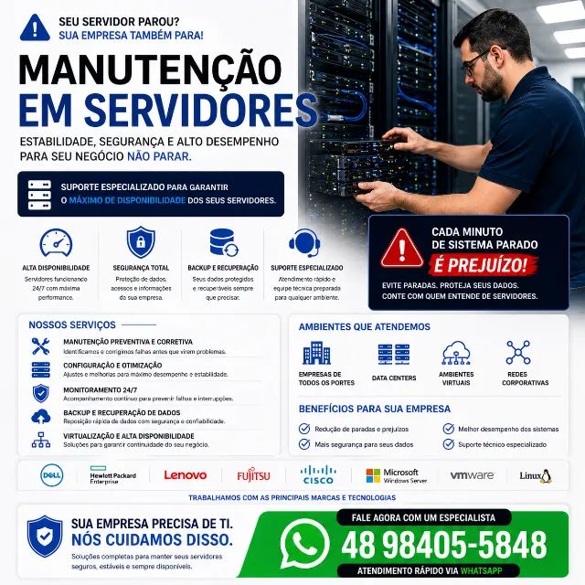 Manutenção T.I. empresarial. Servidores. Estaçoes de trabalho. - Foto 3