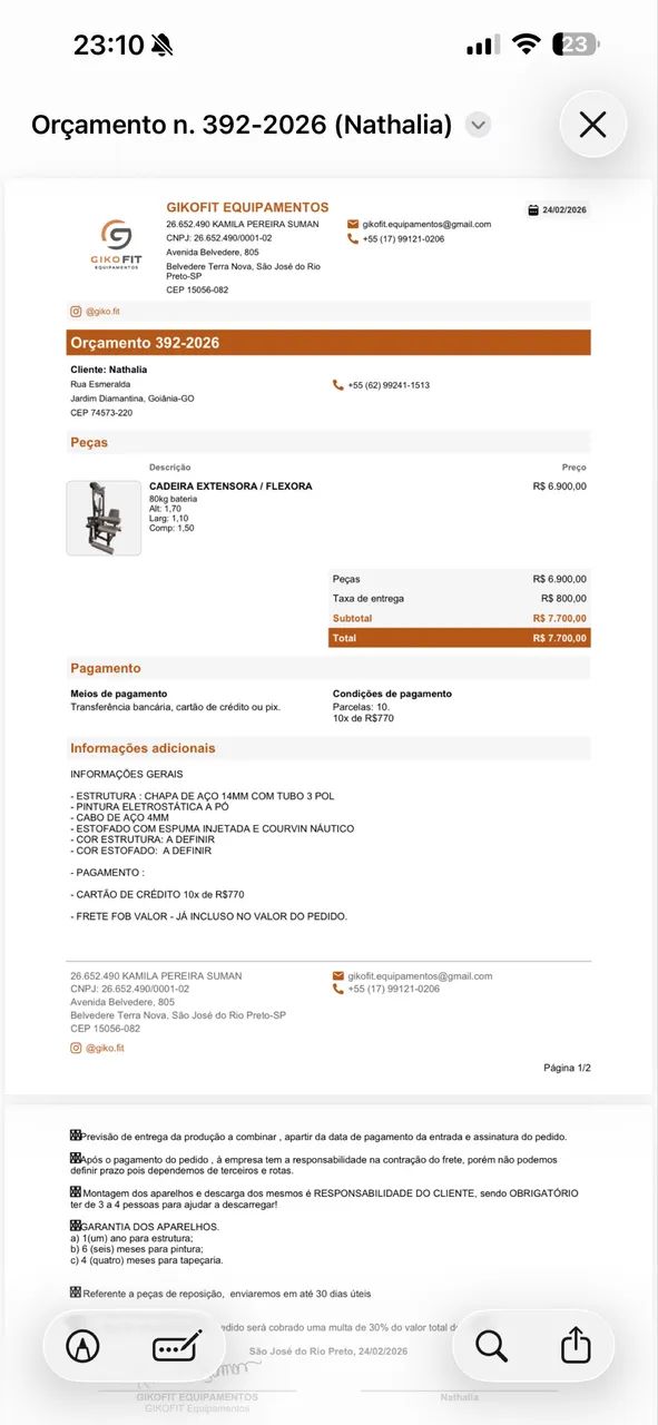 Cadeira extensora  - Foto 3