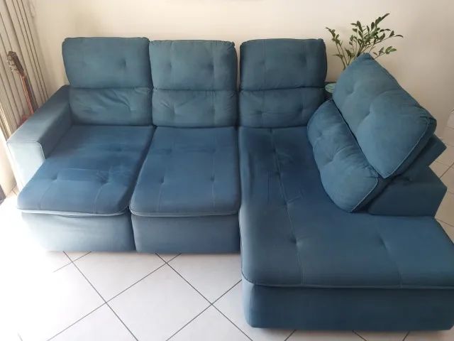 Sofa retratil e reclinavel com chaise
