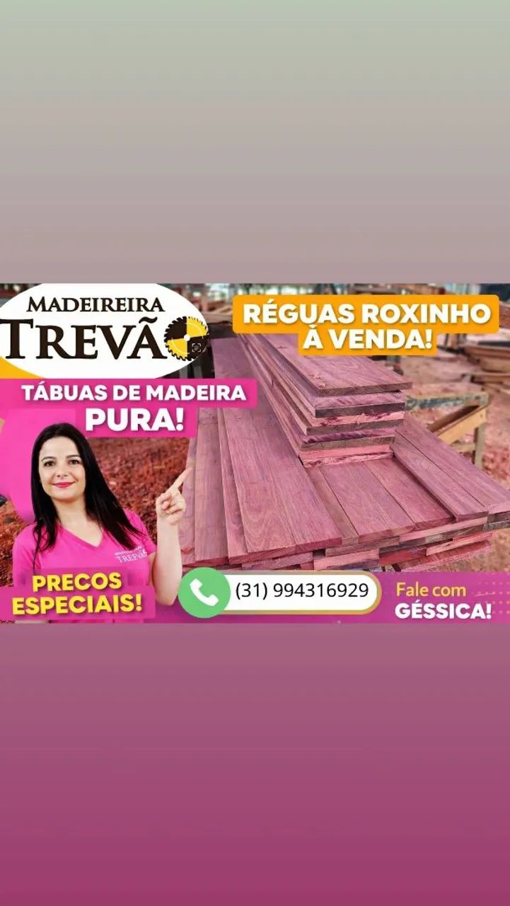 Réguas de roxinho 