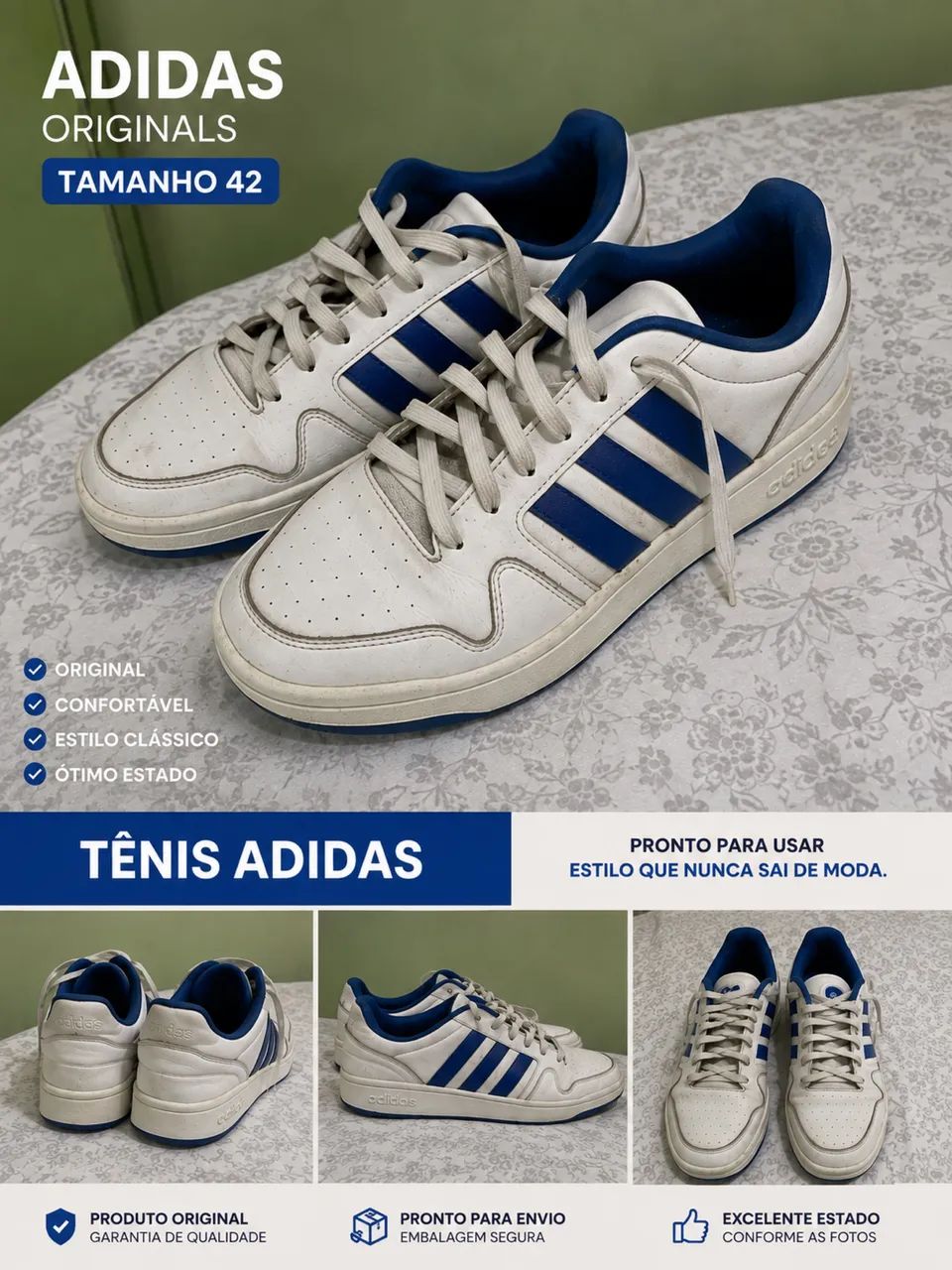 Tênis Adidas Cloudfrom - Tamanho 42
