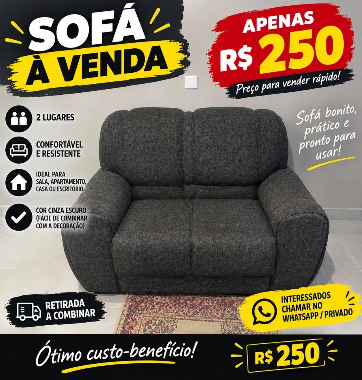 Sofa dois lugares 